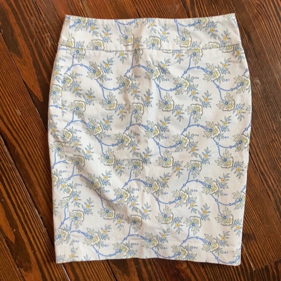 Ann Taylor Floral Multi Color Skirt 0 Petite - Picture 1 of 13